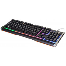 Клавиатура Oklick 710G BLACK DEATH черный/серый USB Multimedia Gamer LED