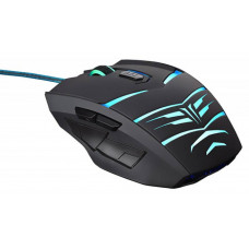 Мышь Oklick 745G LEGACY черный/голубой оптическая (2400dpi) USB игровая (6but)